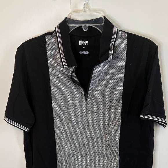 DKNY Men's Polo Shirt in Black and Gray - Picture 7 of 7